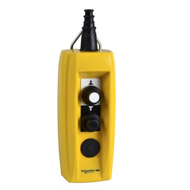 XACB229 - Pendant control station, Harmony XAC, plastic, yellow, 2 push buttons, cable 10…22mm - Schneider Electric - Pendant control station, Harmony XAC, plastic, yellow, 2 push buttons, cable 10…22mm - Schneider Electric - 0