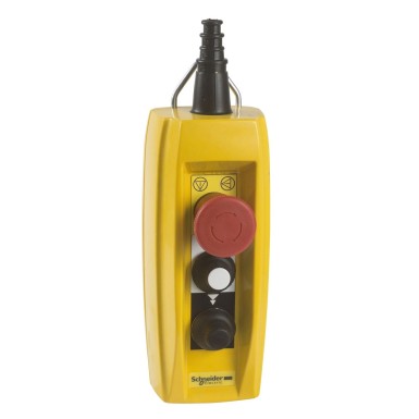 XACB3291 - Harmony XAC, Pendant control station, plastic, yellow, 2 push buttons, 1 emergency stop - Schneider Electric - Harmony XAC, Pendant control station, plastic, yellow, 2 push buttons, 1 emergency stop - Schneider Electric - 0