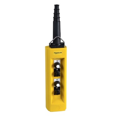 XACB491 - Pendant control station, Harmony XAC, plastic, yellow, 4 push buttons, 12A, cable 10…22mm - Schneider Electric - Pendant control station, Harmony XAC, plastic, yellow, 4 push buttons, 12A, cable 10…22mm - Schneider Electric - 0