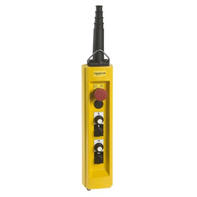 XACB4913 - Pendant control station, Harmony XAC, plastic, yellow, 4 push buttons, 1 emergency stop, for XESD1191/XACS499 - Schneider Electric - Pendant control station, Harmony XAC, plastic, yellow, 4 push buttons, 1 emergency stop, for XESD1191/XACS499 - Schneider Electric - 0