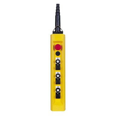 XACB6913 - Pendant control station, Harmony XAC, plastic, yellow, 12A, 6 push buttons, 1 emergency stop, cable 10…22mm, for XESD1191/XACS499 - Schneider Electric - Pendant control station, Harmony XAC, plastic, yellow, 12A, 6 push buttons, 1 emergency stop, cable 10…22mm, for XESD1191/XACS499 - Schneider Electric - 0