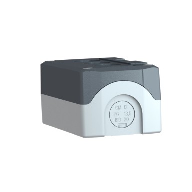 XALD03 - Empty control station, Harmony XALD, XALK, plastic, dark grey lid, light grey base, 3 cut out - Schneider Electric - Empty control station, Harmony XALD, XALK, plastic, dark grey lid, light grey base, 3 cut out - Schneider Electric - 2