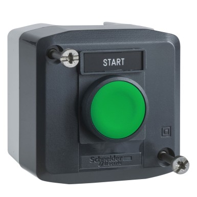 XALD101H29 - Complete control station, Harmony XALD, dark grey 1 green flush pushbutton Ш22 mm spring return 1 NO "Start" - Schneider Electric - Complete control station, Harmony XALD, dark grey 1 green flush pushbutton Ш22 mm spring return 1 NO "Start" - Schneider Electric - 0