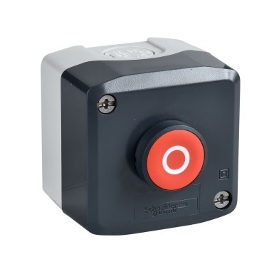 XALD112E - Complete control station, Harmony XALD, dark grey, 1 red flush pushbutton, 22mm, spring return, 1NO + 1NC, marked O - Schneider Electric - Complete control station, Harmony XALD, dark grey, 1 red flush pushbutton, 22mm, spring return, 1NO + 1NC, marked O - Schneider Electric - 0