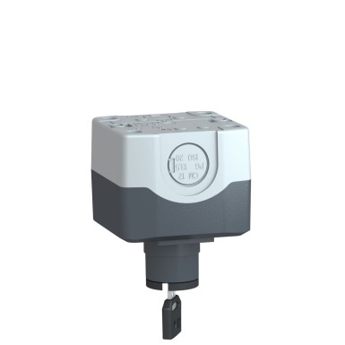 XALD142 - Harmony XALD, XALK, Control station, plastic, dark grey, 1 key switch selector, Ш22, 1 NO, legend holder marked ARRET / MARCHE, - Schneider Electric - Harmony XALD, XALK, Control station, plastic, dark grey, 1 key switch selector, Ш22, 1 NO, legend holder marked ARRET / MARCHE, - Schneider Electric - 3