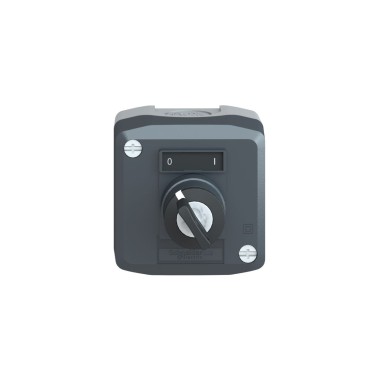 XALD144E - Control station, Harmony XALD, XALK, plastic, dark grey, 1 key switch selector, 22mm, 1NO+1NC, legend holder marked O I - Schneider Electric - Control station, Harmony XALD, XALK, plastic, dark grey, 1 key switch selector, 22mm, 1NO+1NC, legend holder marked O I - Schneider Electric - 1