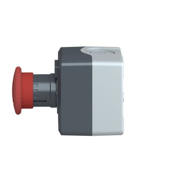 XALD164 - Harmony XALD, XALK, Control station, plastic, dark grey, 1 red mushroom Ш40 push button, Ш22, 1 NC, legend holder marked ARRET - Schneider Electric - Harmony XALD, XALK, Control station, plastic, dark grey, 1 red mushroom Ш40 push button, Ш22, 1 NC, legend holder marked ARRET - Schneider Electric - 4