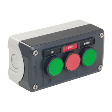 XALD321H29H7 - Harmony, Control station, plastic, dark grey, 3 flush push buttons, green NO, red NC, green NO, Ш22 , spring return, legend holder, UL/CSA certified - Schneider Electric - Harmony, Control station, plastic, dark grey, 3 flush push buttons, green NO, red NC, green NO, Ш22 , spring return, legend holder, UL/CSA certified - Schneider Electric - 0