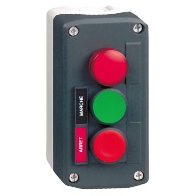 XALD361B - Complete control station, Harmony XALD, dark grey green flush/red flush pushbuttons Ш22 mm and red pilot light - Schneider Electric - Complete control station, Harmony XALD, dark grey green flush/red flush pushbuttons Ш22 mm and red pilot light - Schneider Electric - 0