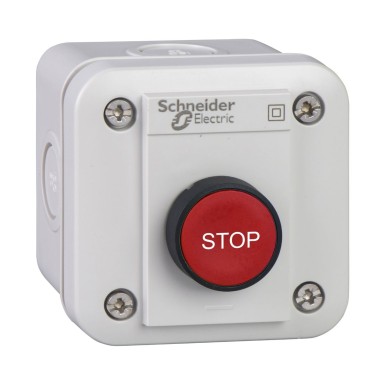 XALE1142 - Control station XALE 1 flush pushbutton spring return red 1 NC STOP - Schneider Electric - Control station XALE 1 flush pushbutton spring return red 1 NC STOP - Schneider Electric - 0