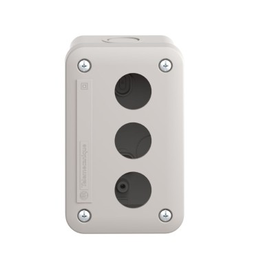 XALE3 - Harmony XALE, Empty control station, plastic, light grey, 3 cutouts, for XB7 - Schneider Electric - Harmony XALE, Empty control station, plastic, light grey, 3 cutouts, for XB7 - Schneider Electric - 1