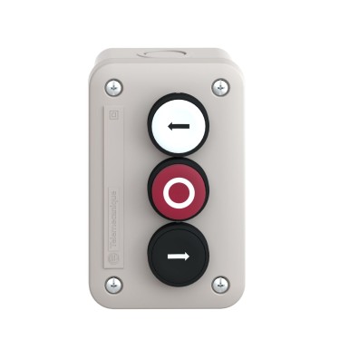 XALE3251 - Complete control station, Harmony XALE, plastic, light grey, 3 flush pushbuttons with marking, 22mm, spring return - Schneider Electric - Complete control station, Harmony XALE, plastic, light grey, 3 flush pushbuttons with marking, 22mm, spring return - Schneider Electric - 4