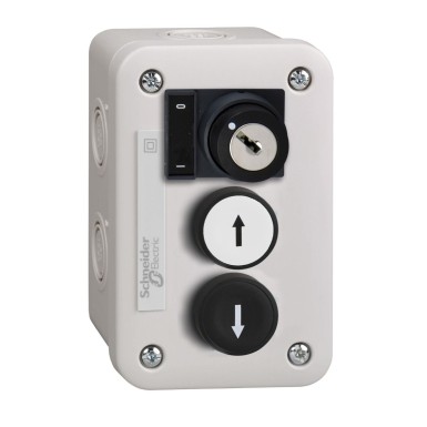 XALE3441 - Control station with white pb 1NO + black pb 1NO + selector switch 1 NO - Schneider Electric - Control station with white pb 1NO + black pb 1NO + selector switch 1 NO - Schneider Electric - 0