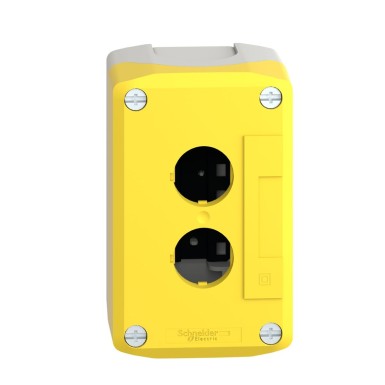 XALK02 - Harmony XALD, XALK, Empty control station, plastic, yellow, 1 cutout, unmarked, UL/CSA certified - Schneider Electric - Harmony XALD, XALK, Empty control station, plastic, yellow, 1 cutout, unmarked, UL/CSA certified - Schneider Electric - 1