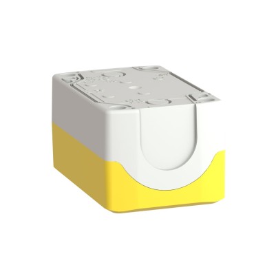 XALK02 - Harmony XALD, XALK, Empty control station, plastic, yellow, 1 cutout, unmarked, UL/CSA certified - Schneider Electric - Harmony XALD, XALK, Empty control station, plastic, yellow, 1 cutout, unmarked, UL/CSA certified - Schneider Electric - 3