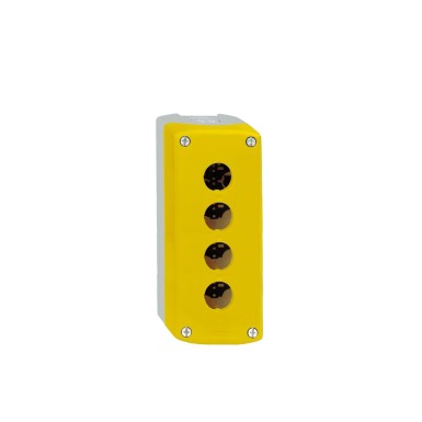 XALK04 - Empty control station, Harmony XALD, XALK, plastic, yellow, 4 cut-outs, unmarked - Schneider Electric - Empty control station, Harmony XALD, XALK, plastic, yellow, 4 cut-outs, unmarked - Schneider Electric - 0