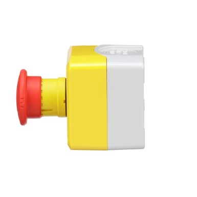 XALK178 - Control station, Harmony XALD, XALK, plastic, yellow lid, 1 red mushroom push button 40mm, turn to release, 1NC - Schneider Electric - Control station, Harmony XALD, XALK, plastic, yellow lid, 1 red mushroom push button 40mm, turn to release, 1NC - Schneider Electric - 2