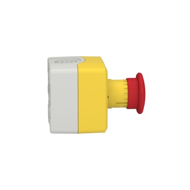 XALK1786H7 - Control station, Harmony XALK, plastic, yellow lid, 1 red mushroom 40mm, turn to release, 1NC with monitoring, unmarked, UL/CSA certified - Schneider Electric - Control station, Harmony XALK, plastic, yellow lid, 1 red mushroom 40mm, turn to release, 1NC with monitoring, unmarked, UL/CSA certified - Schneider Electric - 2