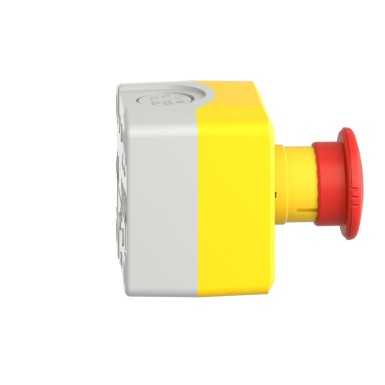 XALK178E - Harmony XALD, XALK, Control station, plastic, yellow, 1 red mushroom head push button Ш40, emergency stop turn to release, 1NO + 1 NC, unmarked - Schneider Electric - Harmony XALD, XALK, Control station, plastic, yellow, 1 red mushroom head push button Ш40, emergency stop turn to release, 1NO + 1 NC, unmarked - Schneider Electric - 4