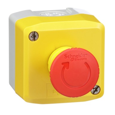 XALK178EH7 - Harmony, Control station, plastic, yellow, 1 red mushroom head push button Ш40, emergency stop turn to release 1NO + 1 NC, unmarked, UL/CSA certified - Schneider Electric - Harmony, Control station, plastic, yellow, 1 red mushroom head push button Ш40, emergency stop turn to release 1NO + 1 NC, unmarked, UL/CSA certified - Schneider Electric - 0