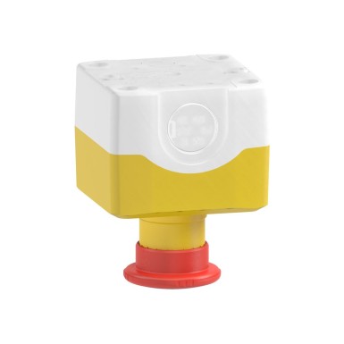 XALK178F - Control station, Harmony XALD, XALK, plastic, yellow lid, 1 red mushroom push button 40mm, turn to release, 2NC - Schneider Electric - Control station, Harmony XALD, XALK, plastic, yellow lid, 1 red mushroom push button 40mm, turn to release, 2NC - Schneider Electric - 1