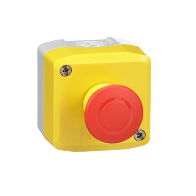 XALK198H7 - Harmony XALD, XALK, Control station, plastic, yellow, 1 red mushroom head push button Ш40, emergency stop push-pull 1 NC, unmarked, UL/CSA certified - Schneider Electric - Harmony XALD, XALK, Control station, plastic, yellow, 1 red mushroom head push button Ш40, emergency stop push-pull 1 NC, unmarked, UL/CSA certified - Schneider Electric - 0