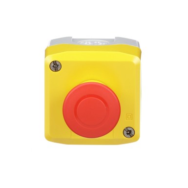 XALK198H7 - Harmony XALD, XALK, Control station, plastic, yellow, 1 red mushroom head push button Ш40, emergency stop push-pull 1 NC, unmarked, UL/CSA certified - Schneider Electric - Harmony XALD, XALK, Control station, plastic, yellow, 1 red mushroom head push button Ш40, emergency stop push-pull 1 NC, unmarked, UL/CSA certified - Schneider Electric - 6