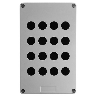 XAPA4116 - Empty control station with hinges, Harmony XAP, plastic, grey, 16 cut-outs, 22mm, 151 x 241 x 83mm - Schneider Electric - Empty control station with hinges, Harmony XAP, plastic, grey, 16 cut-outs, 22mm, 151 x 241 x 83mm - Schneider Electric - 0