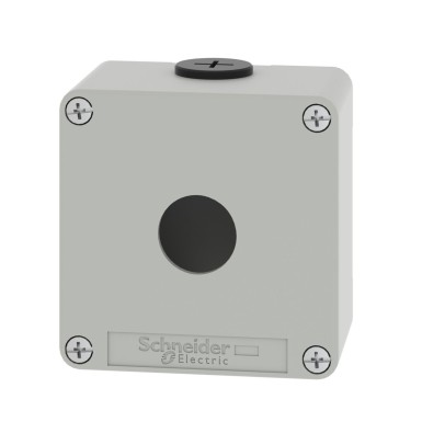 XAPD1201 - Empty control station, Harmony XAP, XB2 SL, zinc alloy, grey, M20, 1 cut out 22mm, 80x80x51,5mm, UL cULus - Schneider Electric - Empty control station, Harmony XAP, XB2 SL, zinc alloy, grey, M20, 1 cut out 22mm, 80x80x51,5mm, UL cULus - Schneider Electric - 2