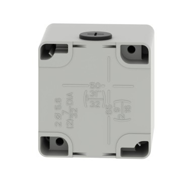 XAPD1601 - Empty control station, Harmony XAP, XB2 SL, zinc alloy, grey, M20, 1 cut out 30mm with notches, 80x80x77mm, UL cULus - Schneider Electric - Empty control station, Harmony XAP, XB2 SL, zinc alloy, grey, M20, 1 cut out 30mm with notches, 80x80x77mm, UL cULus - Schneider Electric - 6