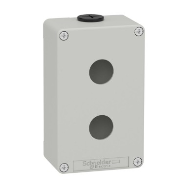 XAPD2202 - Empty control station, Harmony XAP, XB2 SL, zinc alloy, grey, M20, 2 cut outs 22mm, 80x130x51,5mm, UL cULus - Schneider Electric - Empty control station, Harmony XAP, XB2 SL, zinc alloy, grey, M20, 2 cut outs 22mm, 80x130x51,5mm, UL cULus - Schneider Electric - 0