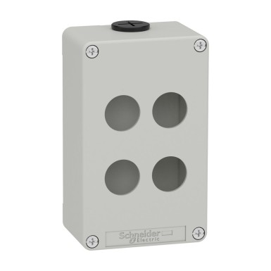 XAPD2204 - Empty control station, Harmony XAP, XB2 SL, zinc alloy, grey, M20, 4 cut outs 22mm, 80x130x51,5mm, UL cULus - Schneider Electric - Empty control station, Harmony XAP, XB2 SL, zinc alloy, grey, M20, 4 cut outs 22mm, 80x130x51,5mm, UL cULus - Schneider Electric - 0