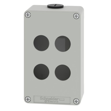 XAPD2204 - Empty control station, Harmony XAP, XB2 SL, zinc alloy, grey, M20, 4 cut outs 22mm, 80x130x51,5mm, UL cULus - Schneider Electric - Empty control station, Harmony XAP, XB2 SL, zinc alloy, grey, M20, 4 cut outs 22mm, 80x130x51,5mm, UL cULus - Schneider Electric - 2