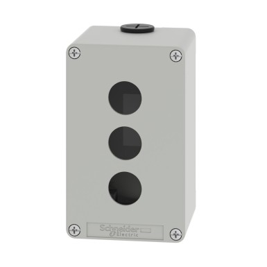 XAPD2503 - Empty control station, Harmony XAP, XB2 SL, zinc alloy, grey, M20, 3 cut outs 22mm, 80x130x77mm, UL cULus - Schneider Electric - Empty control station, Harmony XAP, XB2 SL, zinc alloy, grey, M20, 3 cut outs 22mm, 80x130x77mm, UL cULus - Schneider Electric - 4