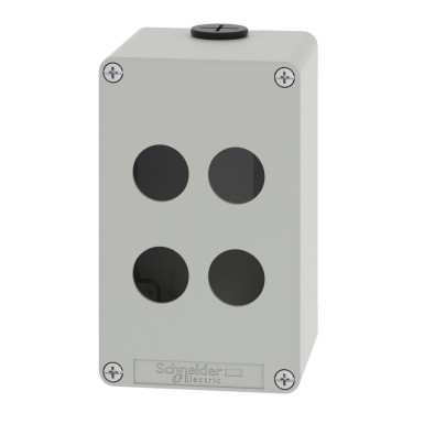 XAPD2504 - Empty control station, Harmony XAP, XB2 SL, zinc alloy, grey, M20, 4 cut outs 22mm, 80x130x77mm, UL cULus - Schneider Electric - Empty control station, Harmony XAP, XB2 SL, zinc alloy, grey, M20, 4 cut outs 22mm, 80x130x77mm, UL cULus - Schneider Electric - 4