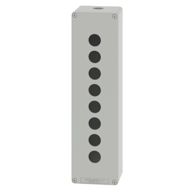 XAPD5508 - Harmony XAP, XB2 SL, Empty control station, aluminium, grey, M32, 8 cutouts 22mm, 85 x 310 x 77 - Schneider Electric - Harmony XAP, XB2 SL, Empty control station, aluminium, grey, M32, 8 cutouts 22mm, 85 x 310 x 77 - Schneider Electric - 1