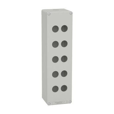 XAPD5510 - Harmony XAP, XB2 SL, Empty control station, aluminium, grey, M32, 10 cutouts 22mm, 85 x 310 x 77 - Schneider Electric - Harmony XAP, XB2 SL, Empty control station, aluminium, grey, M32, 10 cutouts 22mm, 85 x 310 x 77 - Schneider Electric - 0