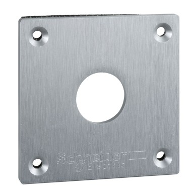 XAPE301 - Harmony XAP, XB2 SL, Drilled front plate, metal, 1 cutout, 72 x 72 mm, ?22 - Schneider Electric - Harmony XAP, XB2 SL, Drilled front plate, metal, 1 cutout, 72 x 72 mm, ?22 - Schneider Electric - 0