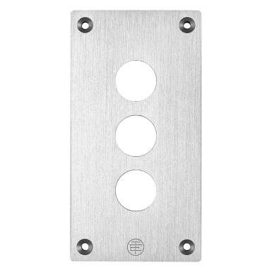 XAPE303 - Front plate with fixing screws, Harmony XAP, metal, 3 cut-outs, 22mm, 72 x 138 mm - Schneider Electric - Front plate with fixing screws, Harmony XAP, metal, 3 cut-outs, 22mm, 72 x 138 mm - Schneider Electric - 0