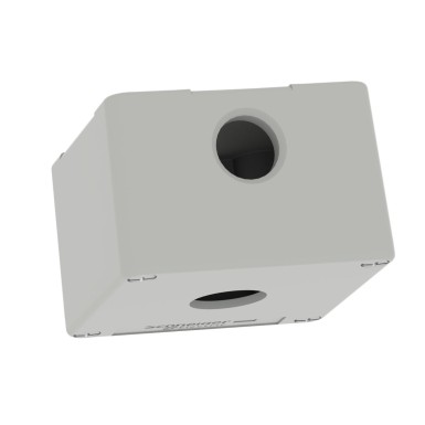 XAPG19201 - Harmony XAP, XB2 SL, Empty control station, zinc alloy, grey, 1 cutout 22mm, 80 x 80 x 51,5 mm - Schneider Electric - Harmony XAP, XB2 SL, Empty control station, zinc alloy, grey, 1 cutout 22mm, 80 x 80 x 51,5 mm - Schneider Electric - 3