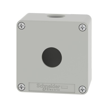 XAPG19201 - Harmony XAP, XB2 SL, Empty control station, zinc alloy, grey, 1 cutout 22mm, 80 x 80 x 51,5 mm - Schneider Electric - Harmony XAP, XB2 SL, Empty control station, zinc alloy, grey, 1 cutout 22mm, 80 x 80 x 51,5 mm - Schneider Electric - 4