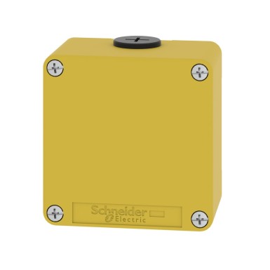 XAPK11 - Harmony XAP, XB2 SL, Empty control station, zinc alloy, yellow, M20 , undrilled, 80 x 80 x 51,5, UL - Schneider Electric - Harmony XAP, XB2 SL, Empty control station, zinc alloy, yellow, M20 , undrilled, 80 x 80 x 51,5, UL - Schneider Electric - 5