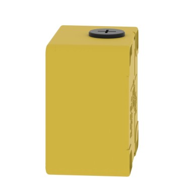 XAPK1201 - Empty control station, Harmony XAP, XB2 SL, zinc alloy, yellow, M20, 1 cut out 22mm, 80x80x51,5mm, UL cULus - Schneider Electric - Empty control station, Harmony XAP, XB2 SL, zinc alloy, yellow, M20, 1 cut out 22mm, 80x80x51,5mm, UL cULus - Schneider Electric - 2