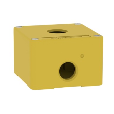 XAPK1201 - Empty control station, Harmony XAP, XB2 SL, zinc alloy, yellow, M20, 1 cut out 22mm, 80x80x51,5mm, UL cULus - Schneider Electric - Empty control station, Harmony XAP, XB2 SL, zinc alloy, yellow, M20, 1 cut out 22mm, 80x80x51,5mm, UL cULus - Schneider Electric - 3