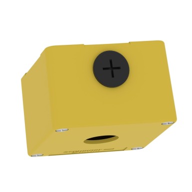 XAPK1201 - Empty control station, Harmony XAP, XB2 SL, zinc alloy, yellow, M20, 1 cut out 22mm, 80x80x51,5mm, UL cULus - Schneider Electric - Empty control station, Harmony XAP, XB2 SL, zinc alloy, yellow, M20, 1 cut out 22mm, 80x80x51,5mm, UL cULus - Schneider Electric - 6