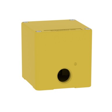 XAPK14 - Harmony XAP, XB2 SL, Empty control station, zinc alloy, yellow, M20, undrilled, 80 x 80 x 77, UL cUL - Schneider Electric - Harmony XAP, XB2 SL, Empty control station, zinc alloy, yellow, M20, undrilled, 80 x 80 x 77, UL cUL - Schneider Electric - 3