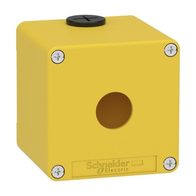 XAPK1501 - Empty control station, Harmony XAP, XB2 SL, zinc alloy, yellow, M20, 1 cut out 22mm, 80x80x77mm, UL cULus - Schneider Electric - Empty control station, Harmony XAP, XB2 SL, zinc alloy, yellow, M20, 1 cut out 22mm, 80x80x77mm, UL cULus - Schneider Electric - 0