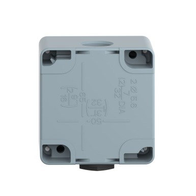 XAPM1201 - Harmony XAP, XB2 SL, Empty control station, zinc alloy, blue, 1 cut-out, Ш22, 80 x 80 x 51.5 mm - Schneider Electric - Harmony XAP, XB2 SL, Empty control station, zinc alloy, blue, 1 cut-out, Ш22, 80 x 80 x 51.5 mm - Schneider Electric - 1