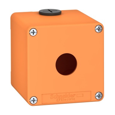 XAPO1501 - Empty control station, Harmony XAP, XB2 SL, zinc alloy, orange, M20, 1 cut out 22mm, 80x80x77mm, UL cULus - Schneider Electric - Empty control station, Harmony XAP, XB2 SL, zinc alloy, orange, M20, 1 cut out 22mm, 80x80x77mm, UL cULus - Schneider Electric - 0