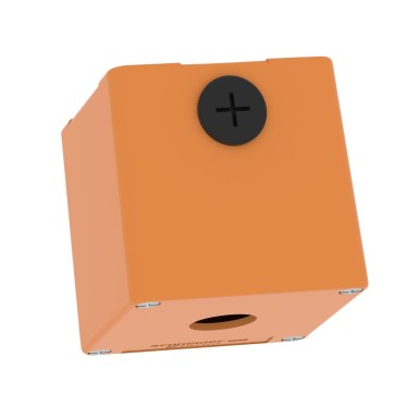 XAPO1501 - Empty control station, Harmony XAP, XB2 SL, zinc alloy, orange, M20, 1 cut out 22mm, 80x80x77mm, UL cULus - Schneider Electric - Empty control station, Harmony XAP, XB2 SL, zinc alloy, orange, M20, 1 cut out 22mm, 80x80x77mm, UL cULus - Schneider Electric - 4